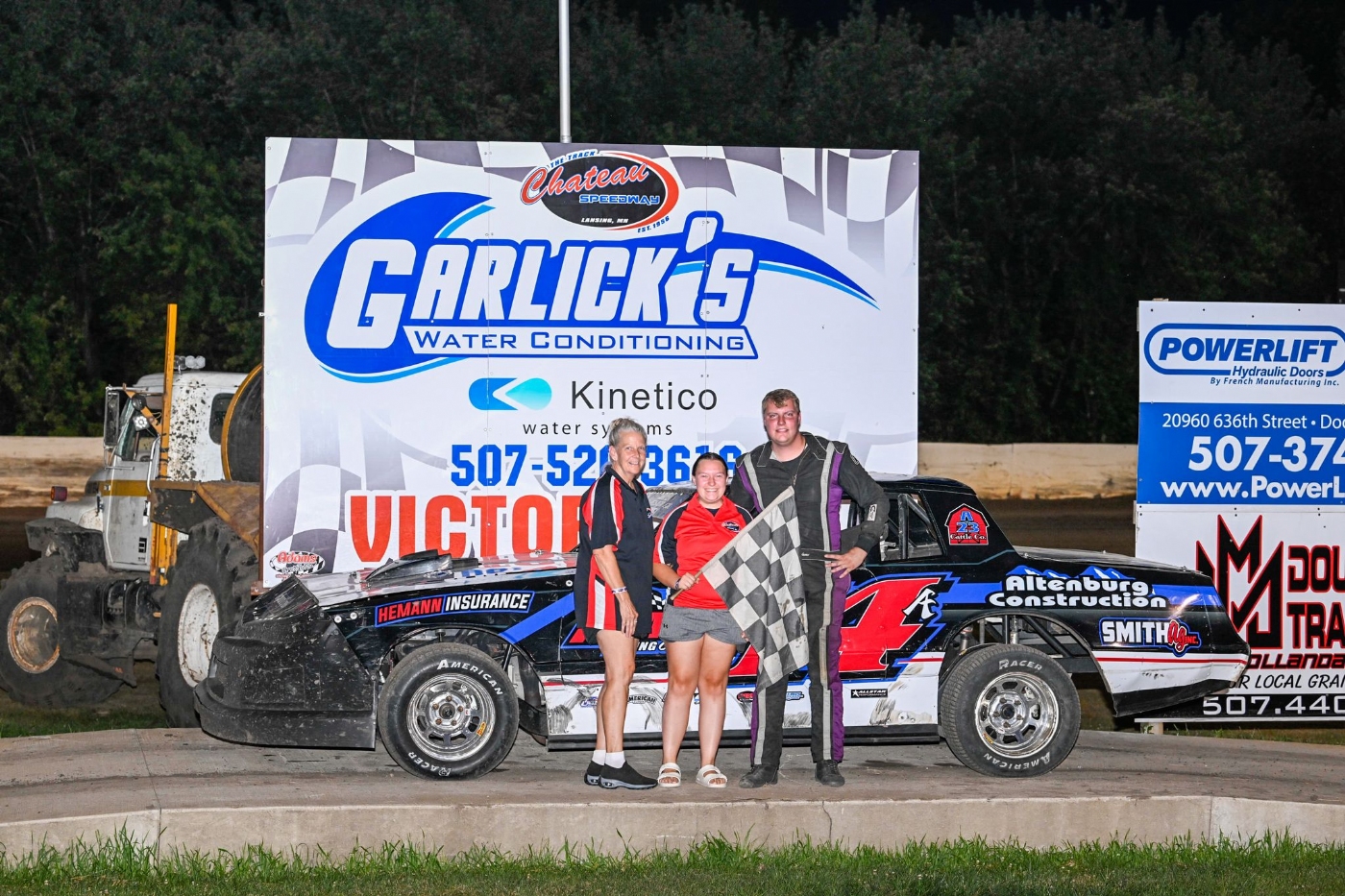 Blake Adams won the USRA Stock Car main event.